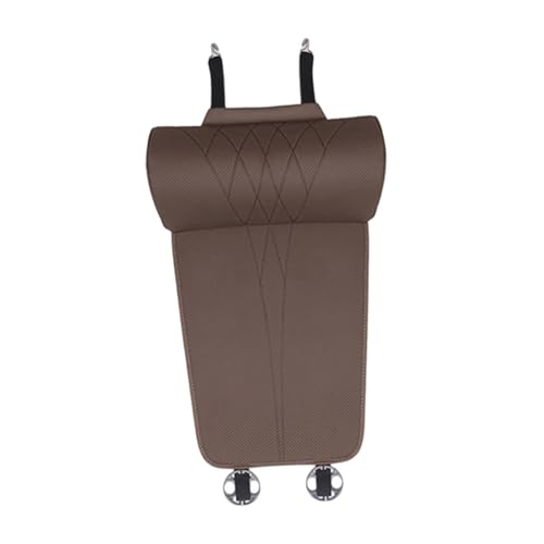FABLOFT Universal Car Leg Rest Pad Seat Cushion for Long Distance Driving PU Leather Brown - Image 2