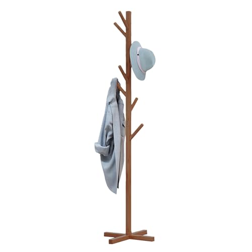 Mantelstand - Soporte para sombreros | Árbol de madera | Multi - Gancho para colgar toallas de baño | Moderna de almacenamiento para sombreros de abrigo, bolsos, etc
