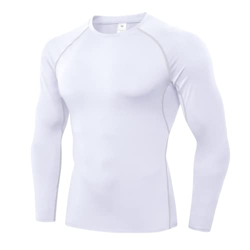 Compression Shirt for Men Workout Long Sleeve T Shirts Athletic Dry Fit Muscle Tops Base Layer for Basketball Gym