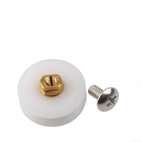 Shower Door Roller Replacement Kit, 48pcs Nylon and Brass Wheels for 3 6mm Thick Glass, 22mm Diameter Runners (8pcs)