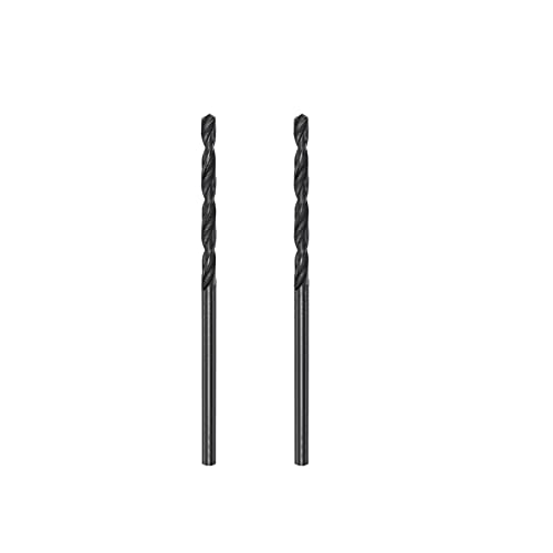 Image of sourcing map 6542 High Speed Steel Straight Shank Twist Jobber Drill Bit, Fully Ground Black Oxide Drill Bits 2mm Drill Diameter 49mm Total Length 2 Pcs