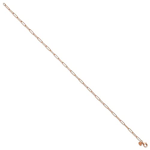 10" 14K Rose Gold Polished Fancy Link Anklet #TOP1