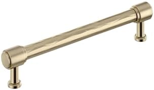 Signature Hardware 954060-6516 Lazzara 6-5/16 Inch Center to Center Hammered Bar Cabinet Pull - Golden Champagne