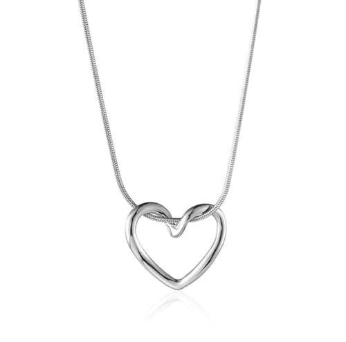 Catálogo para Comprar On-line Accesorios para Dama comprados en linea. 46 Collar para Mujer Chapado en Oro 18K, Collar de Corazón, Joyería de Acero Inoxidable para Mujer, Cadena de Oro y Plata con dije Corazón, Regalo para Navidad, Mamá, Novia,...