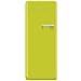 Smeg FAB28ULIL1 24" 50s Retro Style Top-Freezer Refrigerator with 9.22 Cu. Ft. Capacity Ice Compartment Interior Light Adjustable Glass Shelves and Bottle Storage in Lime Green: Left