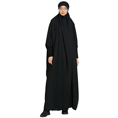 Jilbab de prière femme noir pour votre salat quotidienne à la maison