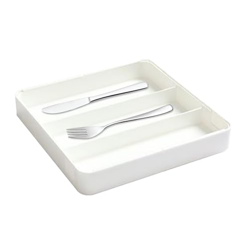 Patifirst Organizador para el Cajón de Cubiertos,Bandeja de Almacenamiento Retráctil para Cucharas y Tenedores - Bandeja de Cubiertos,para Hogar Apartamento Interior Restaurante Mostrador Escritorio