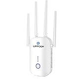 Dual Band 2.4G 5G WiFi Extender Signal Booster up to 5000sq.ft, Wireless Internet Repeater Long Range Signal Amplifier for Home, Easy 1-Button Setup, 5 Working Mode, WAN/LAN Port 2