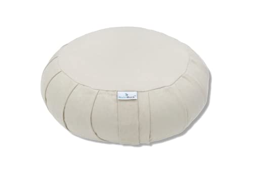 Image of Buckwheat ZAFU Meditation Cushion Filled with Buckwheat Hulls (Creamish)