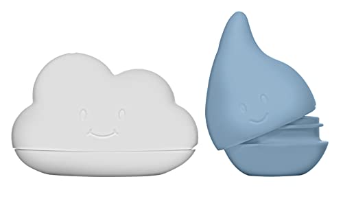 Ubbi Muted Color Cloud And Droplet Bath Squeeze Toys, Baby Bath Accessory, Water Toys For Toddler Bath Time Play #TOP29