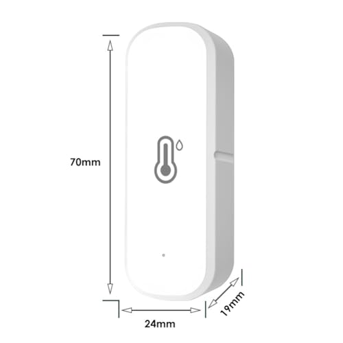 Kquepo ZigBee Feuchtigkeits- und Temperatursensor, Hygrometer und Thermometer, intelligente Fernüberwachung und Alarme, intelligentes Zuhause