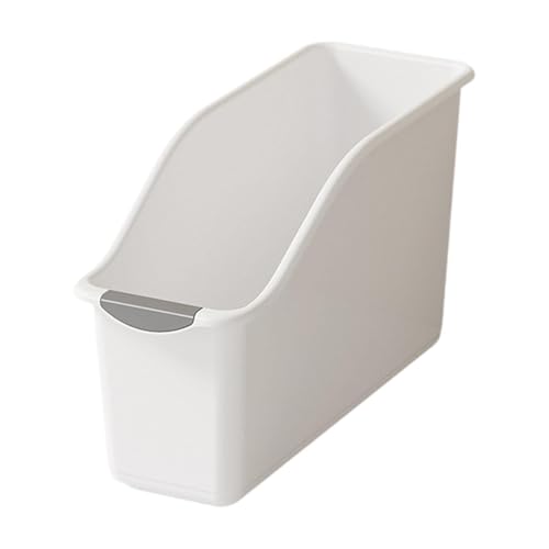 Fenteer Organizer Armadio Contenitore Portaoggetti Cesto Portaoggetti con Manico Scatola Portaoggetti Materiale PP con Ruote Adatto per Cucina Camera Da Letto, High White S