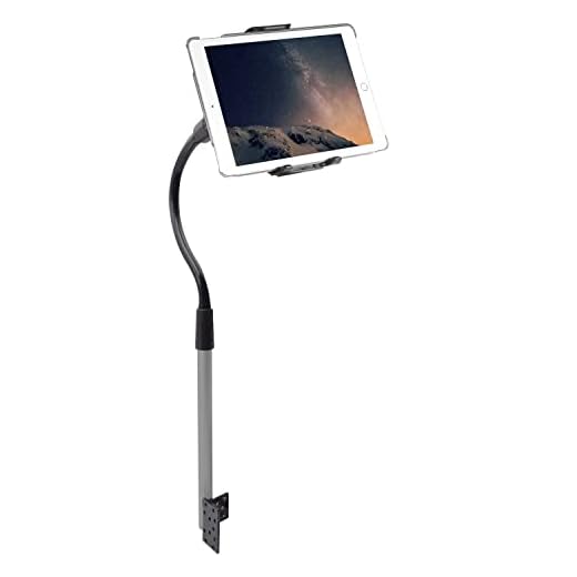 Macally Car/Truck Seat Rail Phone and Tablet Car Mount - Adjustable Phone and Tablet Holder for Car Floor - Works with All iPad, iPhone, Tablets, Cell Phones 7”-11” - Easy Bolt On Ipad Car Mount