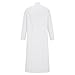 Generic Men's Kaftan Robe Islamic Muslim Long Sleeve Gown Thobe Button Down Ethnic Style Halloween Costume Cosplay Coats, Medium, White