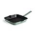 SPRINGLANE Sartén parilla cuadrada de hierro fundido, sartén plancha con rayas para asar - 20 x 20 cm Superficie de fritura - Verde