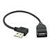 Produktbild cablecc 90 rechts abgewinkelt USB 2.0 A Stecker  USB Buchse Kabel 20 cm