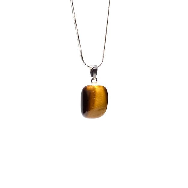 Image of Natural Energizing Crystal Tumble Pendant Handcrafted Healing Stone Jewellery for Positive Energy & Harmony