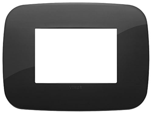 VIMAR 19683.81 Plaque Round 3 modules noir pour interrupteur et prise mural - 2