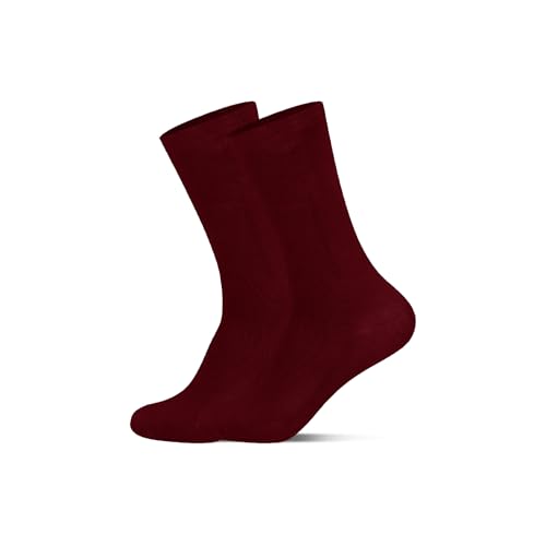 Mens Bamboo Rayon Dress Socks,Mid Calf,Moisture Wicking,Anti-Odor,Durable White Crew Socks for Men Size 10-13