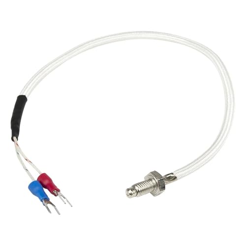 Sensor de temperatura tipo K M6 con cable trenzado de fibra de vidrio
