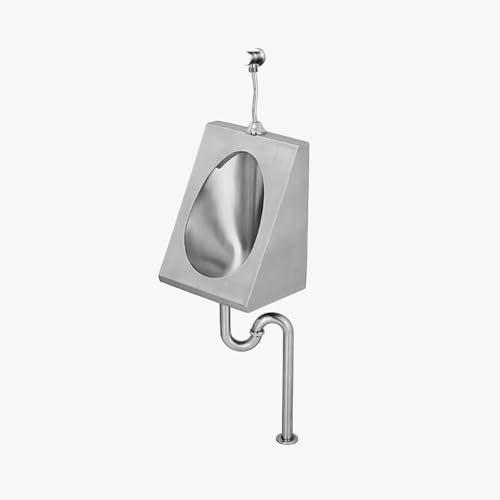 Touch-Free Flush 304 Stainless Steel Men's Urinal, Wall-Mounted, Easy-Clean Design, Ideal for Restaurants, Warehouses, KTV, Train Stations, Parking Garages - Style A