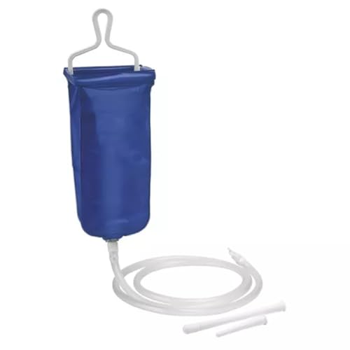 Bock Lavement Flexible, Kit d'Irrigation Médicale Bleu avec Tuyau et Support, Système de Nettoyage pour Usage Médical