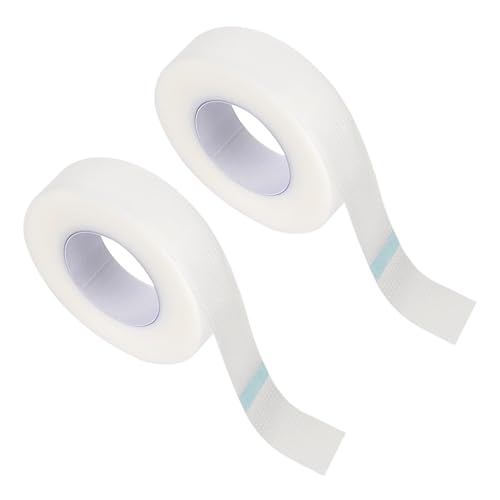 Kuyaehe 2 Rolls PE Eyelash Extension Tape, (1/2 Inch x 10 Yards/1 Rolls) Breathable Tape with Micro Holes, Lash Tape for Eyelash Extensions, Individual Package (Transparent)