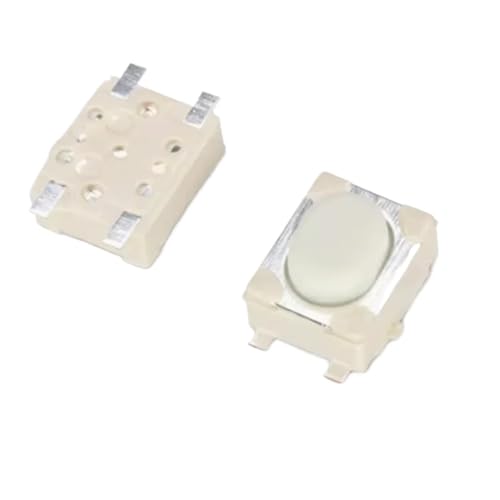 Interruptor tactil DC12V pulsador blanco de 4 pines 3x4x2.5mm para circuito electronico 100 uds