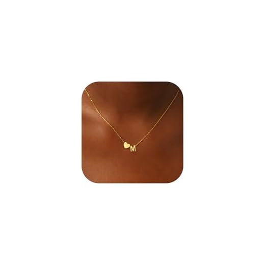 RMMD Gold Kette mit Buchstaben - Kette Damen Gold Herzkette mit Buchstaben Goldkette M Initialen Halskette mit Namen Damen Geburtstagsgeschenk Schmuck für Frauen Mädchen Mama Geschenk