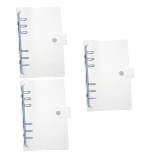 Cubierta de cuaderno refillable boton cartera transparente Lurrose organizador de documentos de estudio