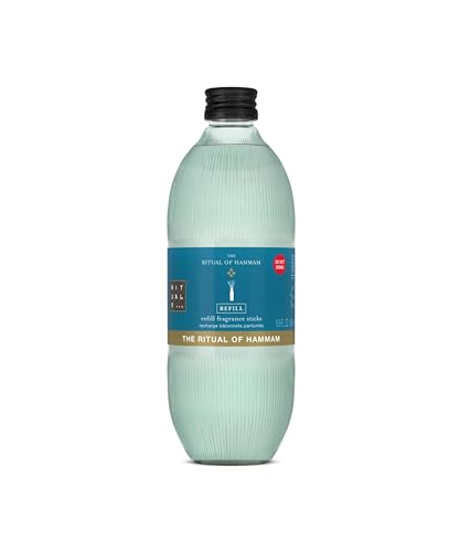 RITUALS Reed Diffuser 1x Nachfüllpack The Ritual of Hammam - Zweifach nachfüllbar Duftstäbchen mit Eukalyptus und Rosmarin Reinigender Raumduft - 1x 500ml