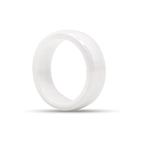 COLMO Model 3 Smart Ring Accessory for Tesla Model 3 Key Card Key Fob Replacement Ceramic RFID Smart Ring US 11Support Customization Fast Priority Delivery Worldwide (7mm US 7 White) Cover
