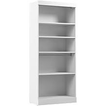 Bestar Closet Organizer System 36-inch for Walk-In Closets, Bedroom, Entryway, Pur Collection, Modern, White