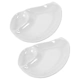 Ipetboom Piatto da Portata 2Pezzi per Ravioli e Gnocchi Vassoio per Antipastiera e Patatine Fritte Superficie Liscia Facile da Usare Riutilizzabile