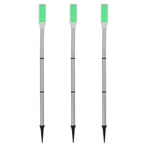 Lampes solaires de chemin Kisangel en acier inoxydable lot de 3 balises étanches d'allée