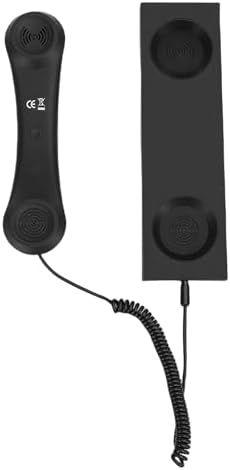 GOWENIC Retro Phone Handset, 2026 New Retro Style Type C Wired Plug in Handheld Telephone Wired Handsets with Microphone, with Anti Slip Base, for 17 16 Android Smartphones (Black)