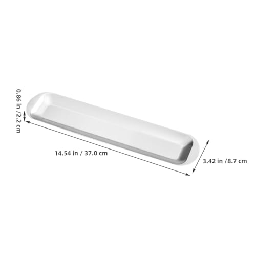 Plato rectangular grande de acero inoxidable para sushi miniatura 2