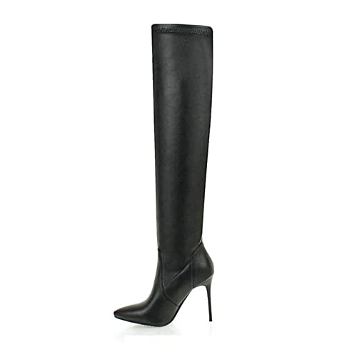 Bottes extensibles minces pour affiner les jambes sans glisser avec talon haut pointu