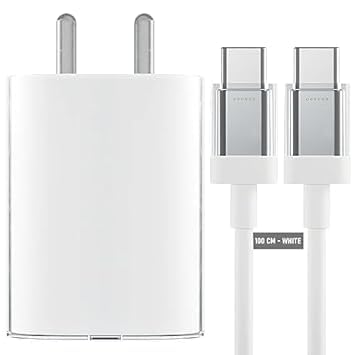 Image of 45W PPS Type C Charger with Nothing (100 Cm) C to C Cable Compatible with Nothing Phone 2a /Phone 2 /CMF Buds /Ear a /S24 Ultra /Laptop USB C Fast Rapidly Charging Support 45Watt Type-C, White(DP203)