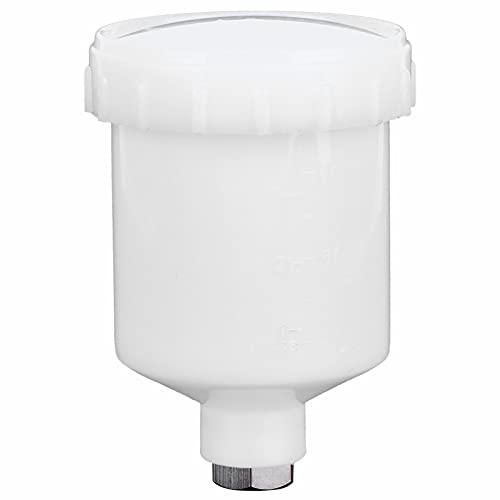 2Pcs Paint Cups, 125ml Paint Guns Cup White Paint Cups for Painting Plastic Cup Replacement Gravity Feed Paint Pot Nylon Spray Guns Cup Replacement Cup for Air Sprayers Painting Parts