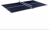 Foldable Indoor Official Size Table Tennis Conversion Top Ping Pong Tabletop with Retractable Net and Premium EVA Foam Padding Easy Storage with Fold-Up Design Double Sided PVC Finish