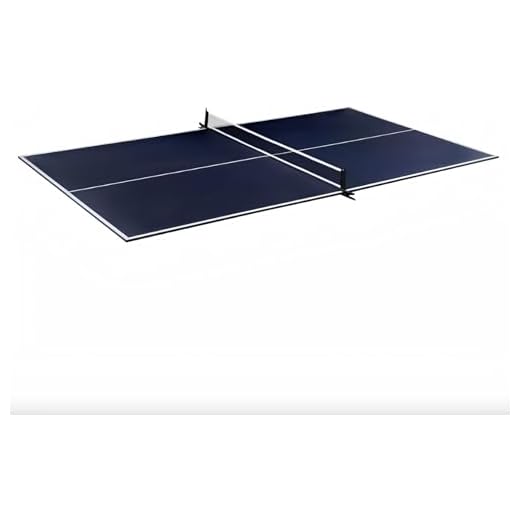 Foldable Indoor Official Size Table Tennis Conversion Top Ping Pong Tabletop with Retractable Net and Premium EVA Foam Padding Easy Storage with Fold-Up Design Double Sided PVC Finish
