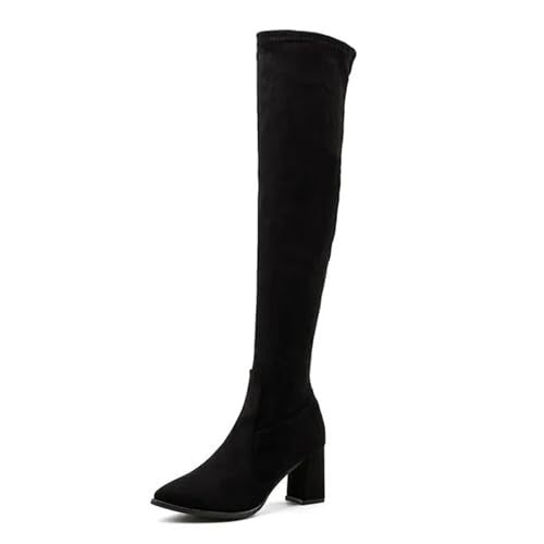 Bottes occidentales élégantes à talons hauts et broderies