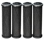 CFS – 4 Pack Carbon Wrapped Whole House Replacement Cartridges Compatible with TO1-DS12-S06 TO1 Models – Remove Bad Taste & Odor – Whole House Replacement Water Filter Cartridge, Black