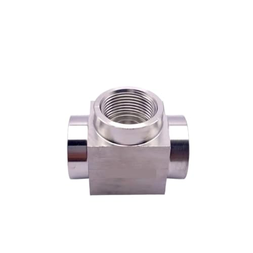 Té hembra BSP 1/4 acero inoxidable 304 para tuberías 2