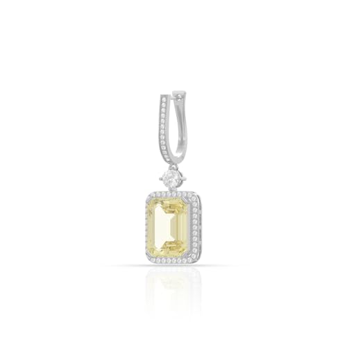 Image of 925 Sterling Silver Dangle Earrings for Women | AAA Cubic Zirconia Silver Drop Earrings | Rhodium Plated Anti-Tarnish Hypoallergenic Jewellery | Lightweight Fashion Earrings | Birthday, Anniversary & Rakhi Gift