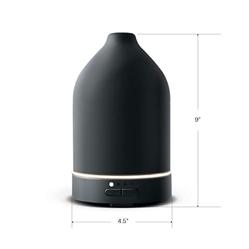 Brookstone Essential Oil Ceramic Diffuser, Ripple Ultrasonic Aromatherapy And Relaxation 60Ml Oils Diffuser, Cool Air Mist Humidifier, Relaxing Fragrant Environment, For Any Room In Home Or Office #TOP4
