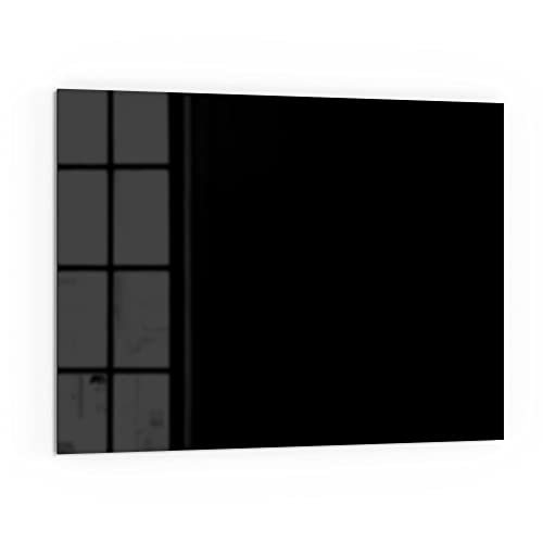 DEQORI Küchenrückwand Glas | Unifarben - Schwarz | 80x60 cm | Bad- oder Herd-Rückwand | Herdblende Spritzschutz für Küche & Badezimmer | moderne Deko für Fliesenspiegel