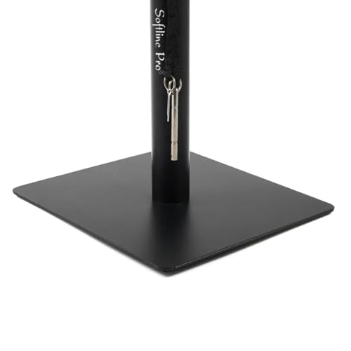 Image of Softline Pro Desktop Studio Monitor Speaker Stand Square Base Tabletop Stand Anti-Vibration Foam Pads Fits 4 inch-8 inch Speakers Heavy Duty 15 Kg Load Capacity - SP 902 T (Single)