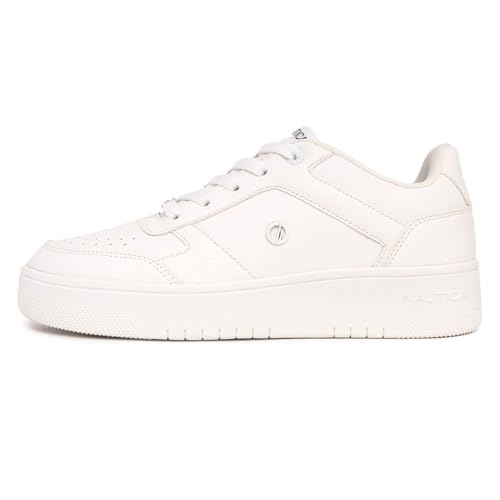 Image of Nautica Platform Sneakers for Womens Fashion Trendy Shoes White Casual Sneaker Thick Sole Everyday Walking Shoes